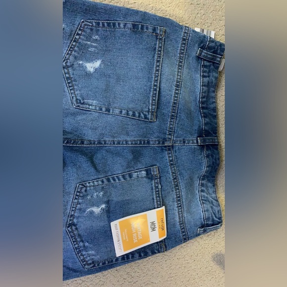 Dark Blue Ripped Mom Jeans - Picture 6 of 6